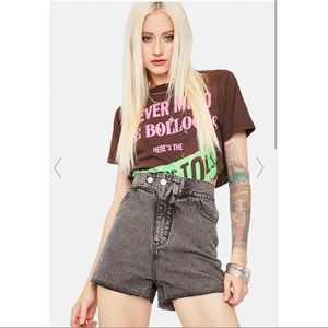 NWT HOPE YOU SHINE ACID WASH DENIM SHORTS